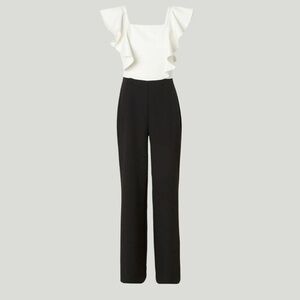 Emerald Sundae Black and White Jumpsuit Chic Design Size 12